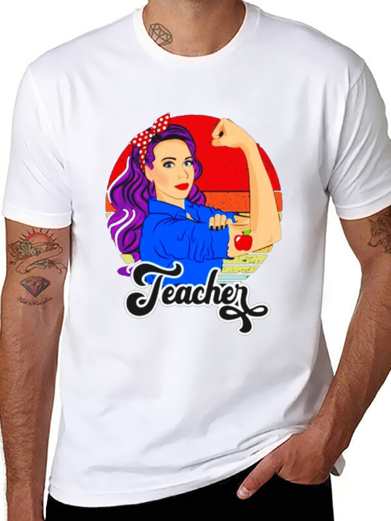 Retro Teacher T-Shirt - Empowered Womens Graphic Tee