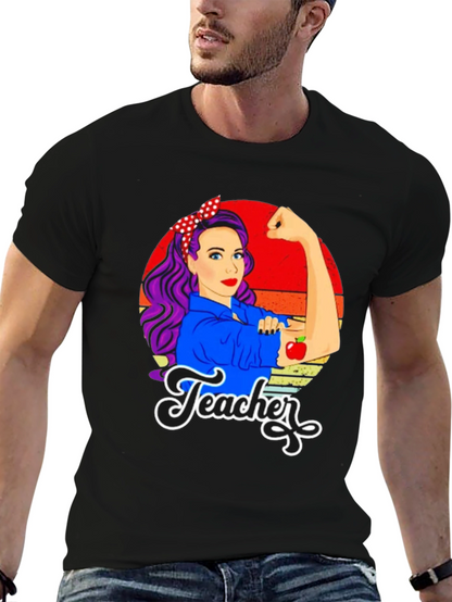 Retro Teacher T-Shirt - Empowered Womens Graphic Tee
