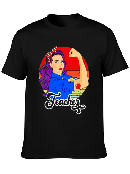Retro Teacher T-Shirt - Empowered Womens Graphic Tee
