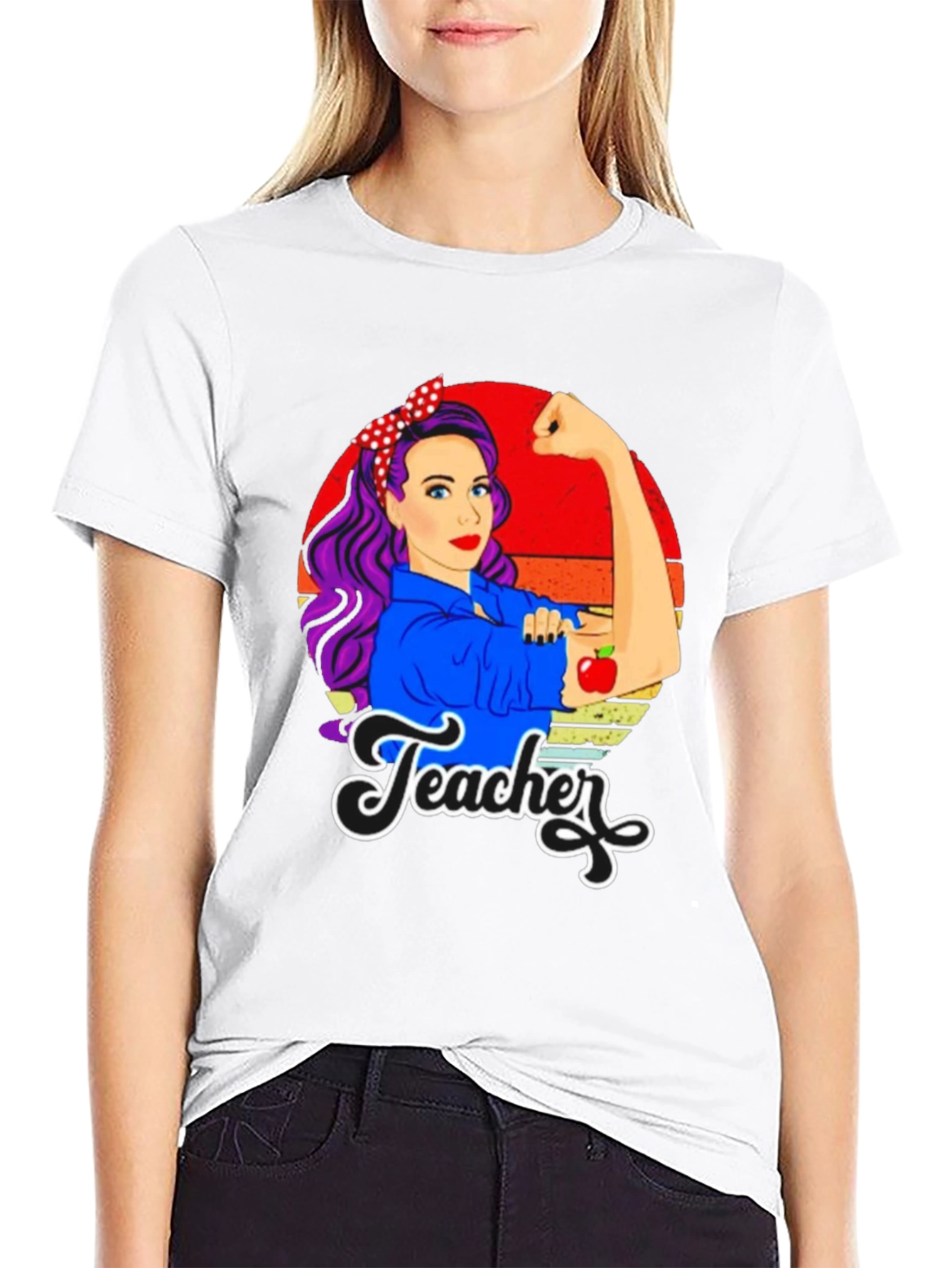 Retro Teacher T-Shirt - Empowered Womens Graphic Tee