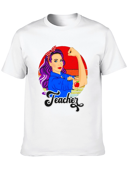 Retro Teacher T-Shirt - Empowered Womens Graphic Tee