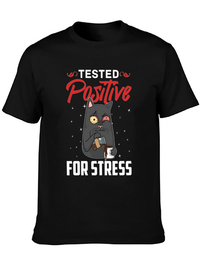 Stressed Cat T-Shirt - Tested Positive Design