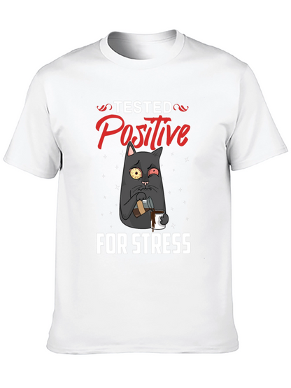 Stressed Cat T-Shirt - Tested Positive Design