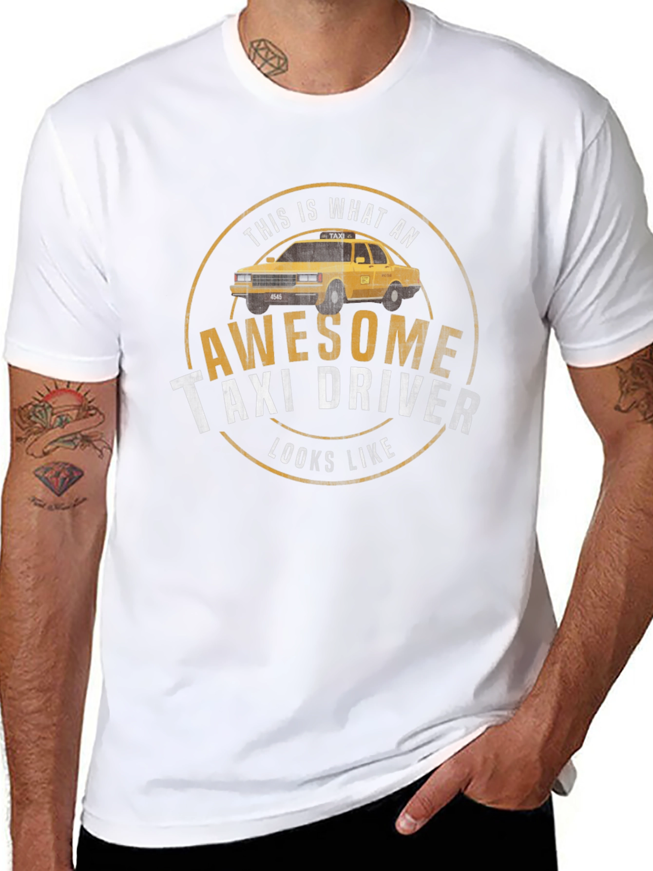 Awesome Taxi Driver T-Shirt - Classic Design