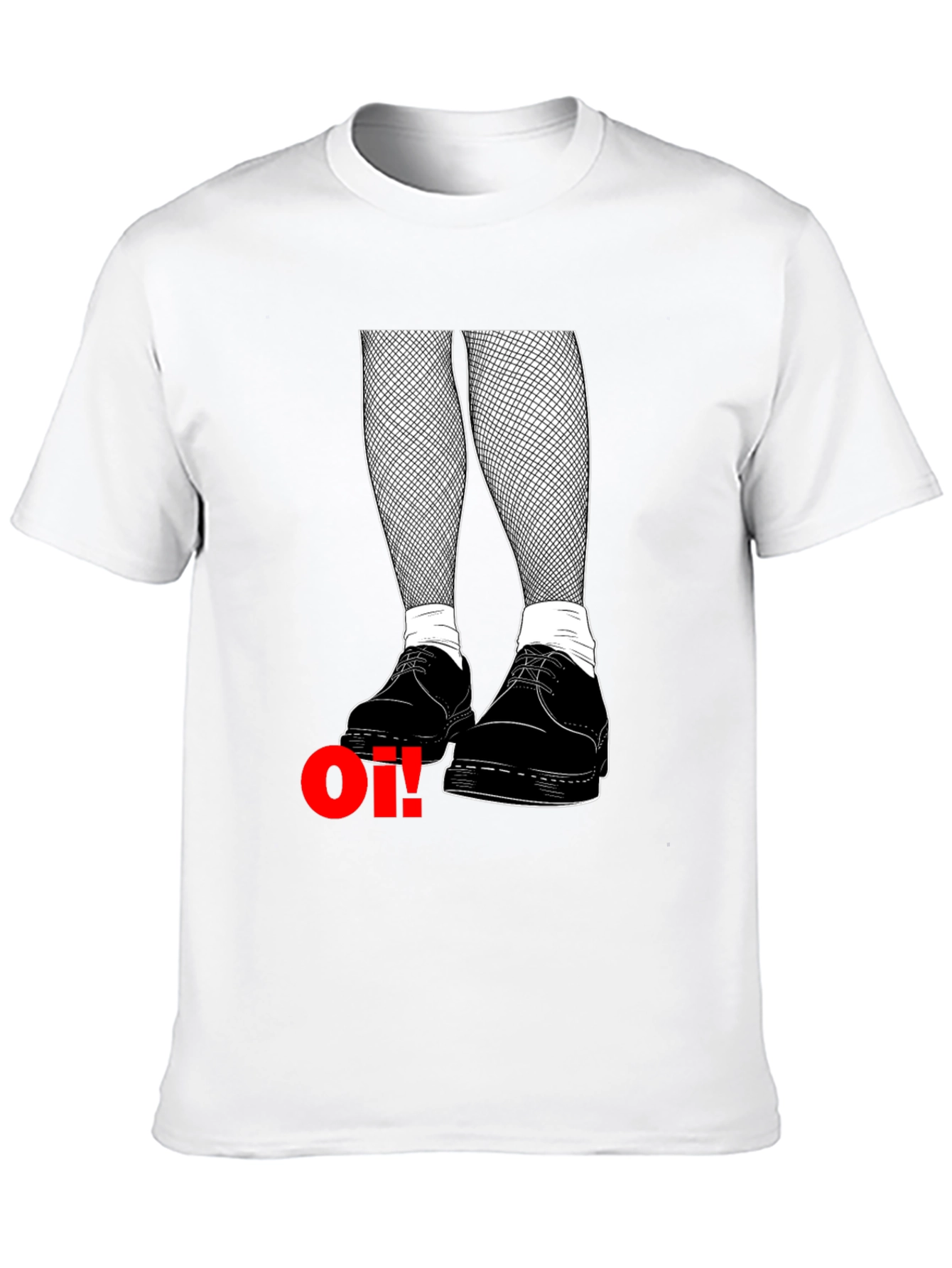 Oi! Punk Graphic Tee - Black Cotton T-Shirt