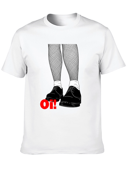Oi! Punk Graphic Tee - Black Cotton T-Shirt