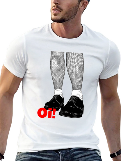 Oi! Punk Graphic Tee - Black Cotton T-Shirt