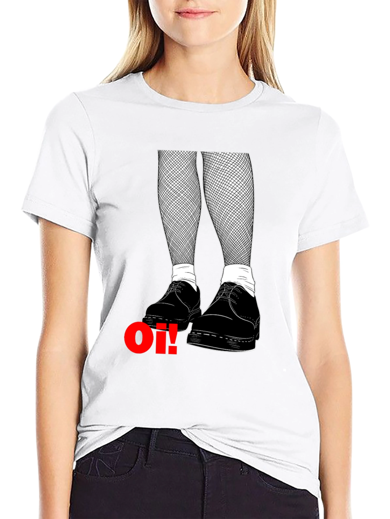 Oi! Punk Graphic Tee - Black Cotton T-Shirt