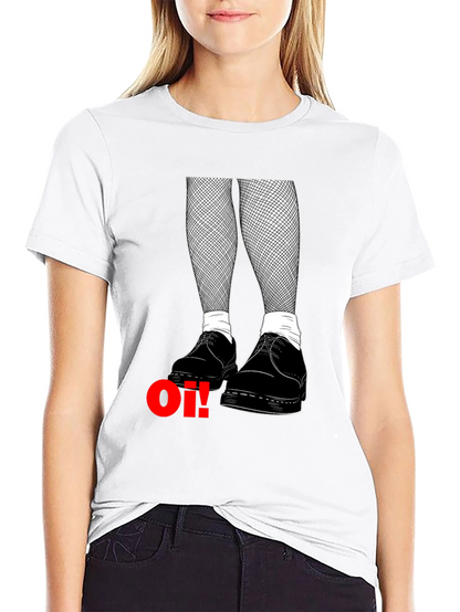 Oi! Punk Graphic Tee - Black Cotton T-Shirt