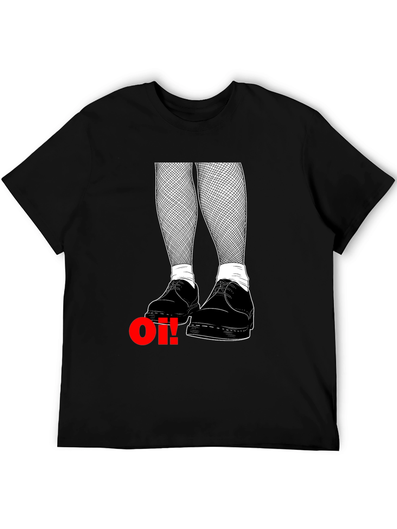 Oi! Punk Graphic Tee - Black Cotton T-Shirt