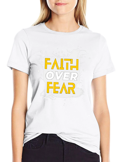 Faith Over Fear Graphic T-Shirt - Inspirational Tee