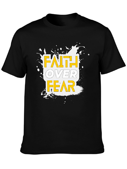 Faith Over Fear Graphic T-Shirt - Inspirational Tee