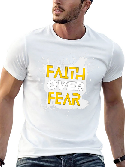 Faith Over Fear Graphic T-Shirt - Inspirational Tee