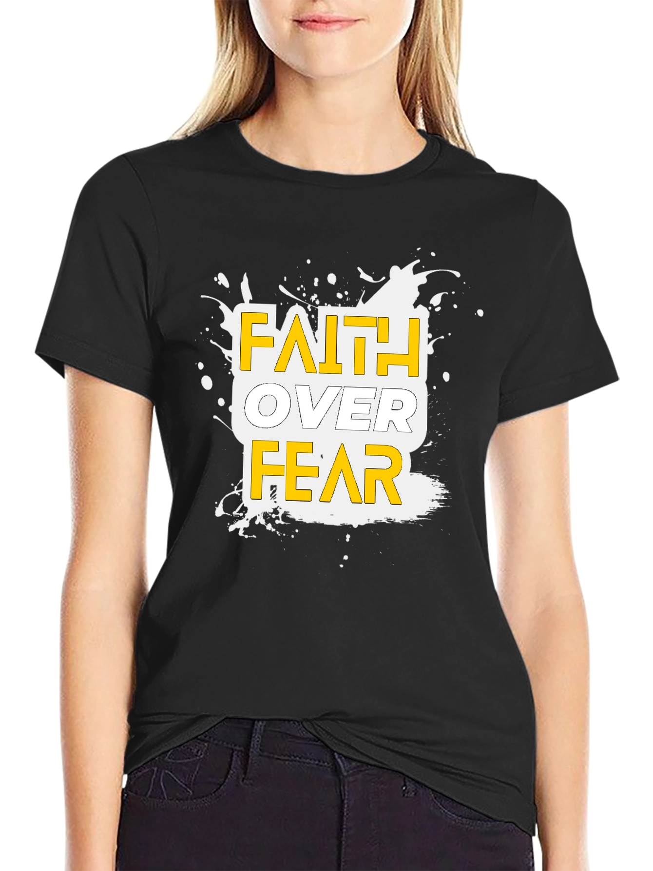 Faith Over Fear Graphic T-Shirt - Inspirational Tee