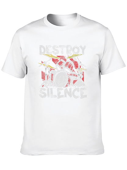 Destroy Silence Drum Set Graphic Tee
