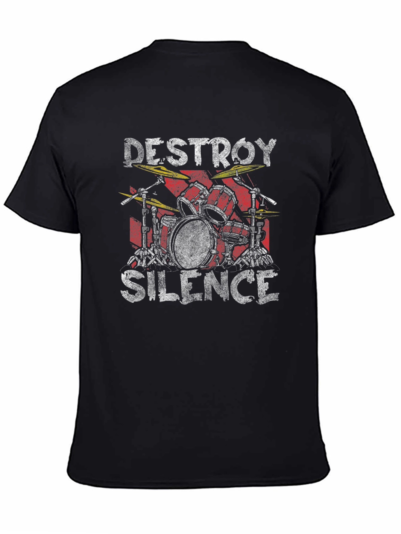 Destroy Silence Drum Set Graphic Tee