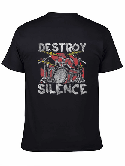 Destroy Silence Drum Set Graphic Tee
