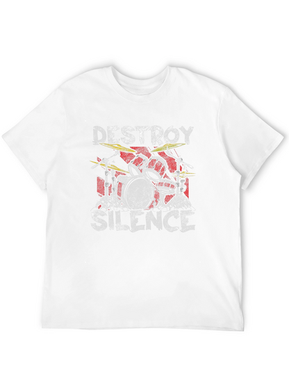 Destroy Silence Drum Set Graphic Tee