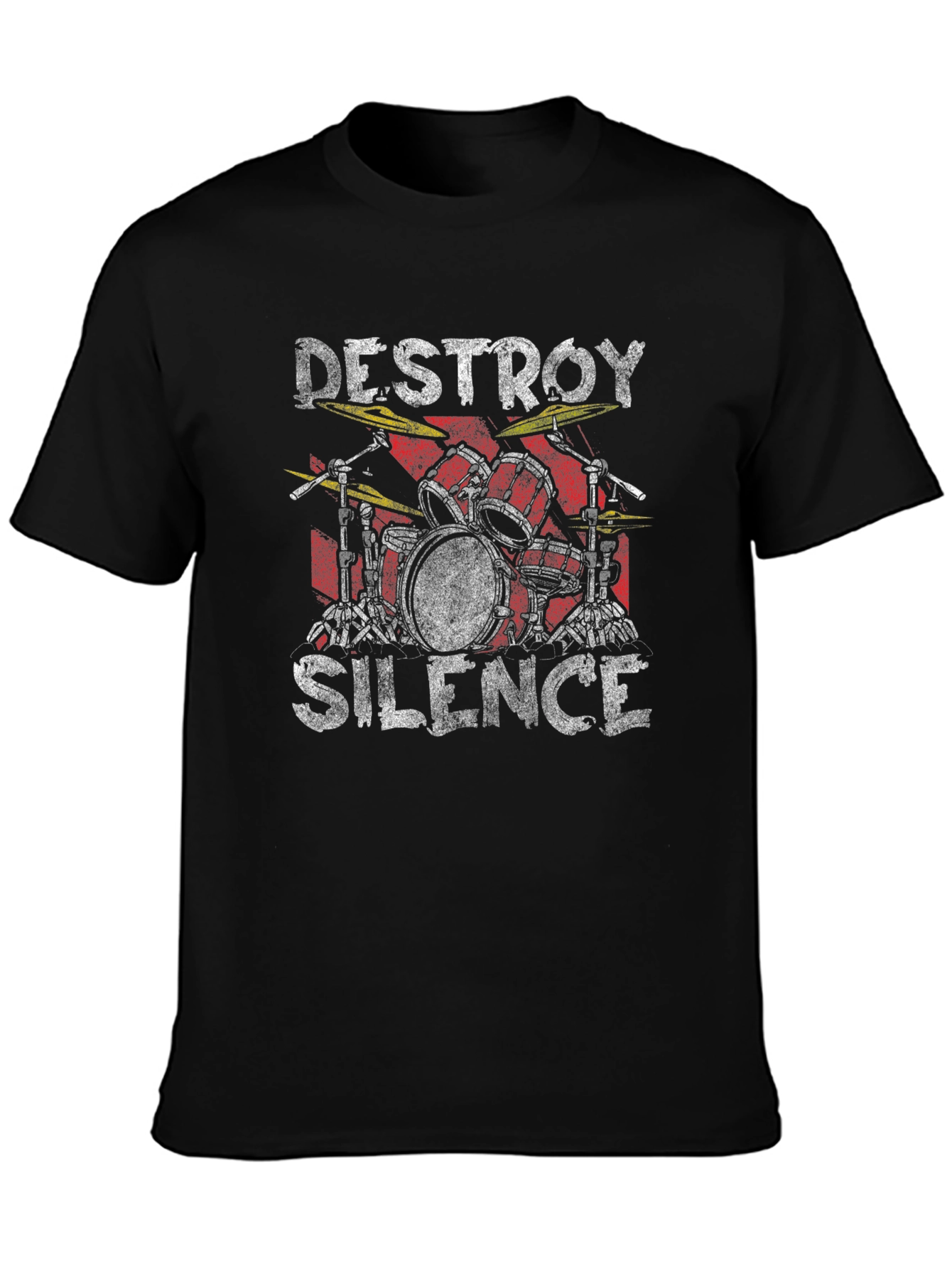 Destroy Silence Drum Set Graphic Tee