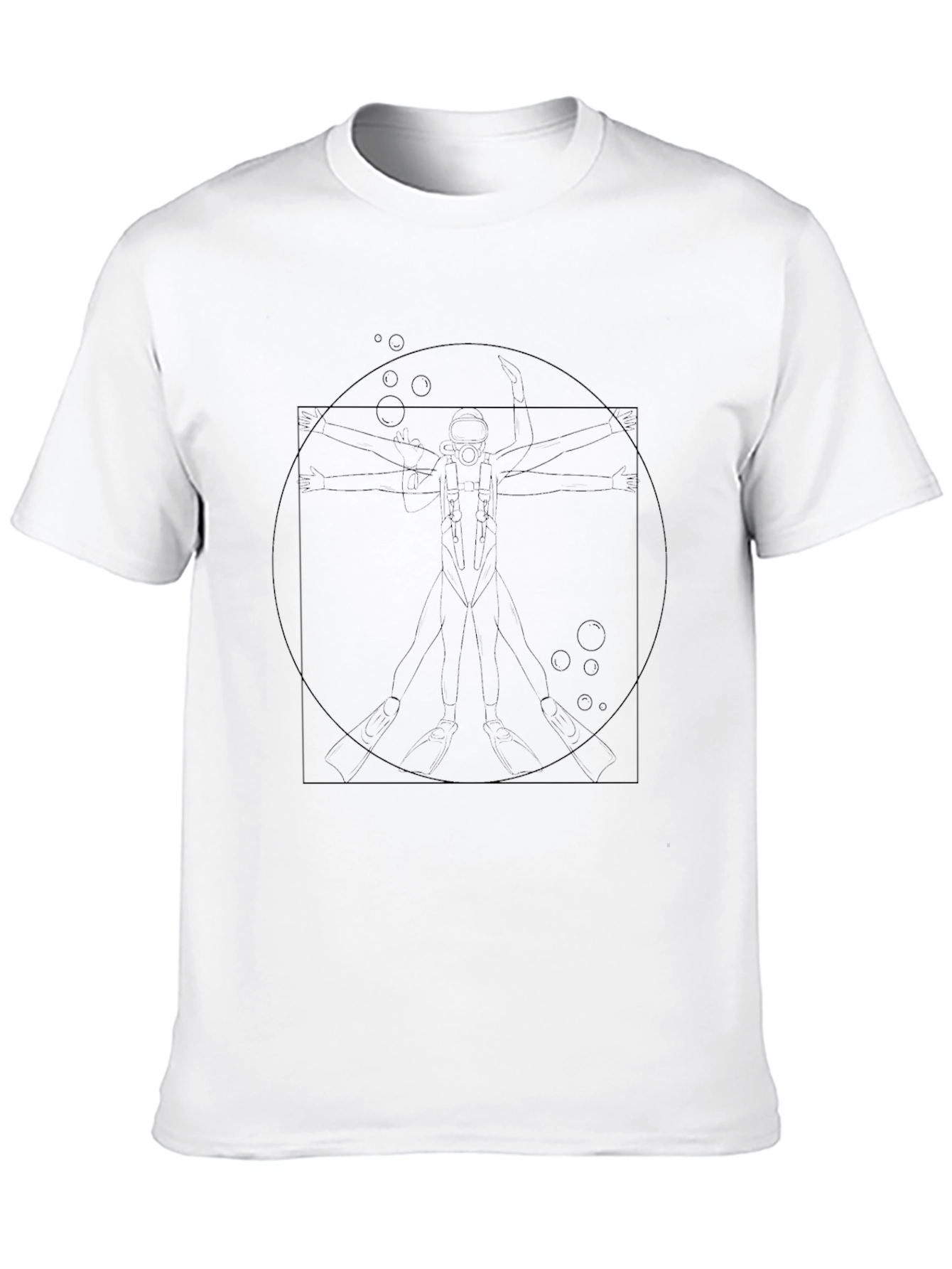 Vitruvian Man Graphic Tee - Black