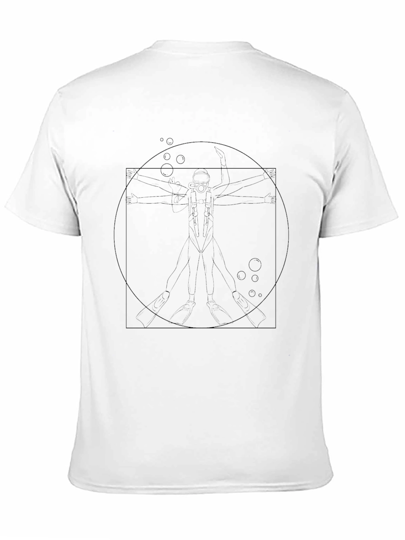 Vitruvian Man Graphic Tee - Black