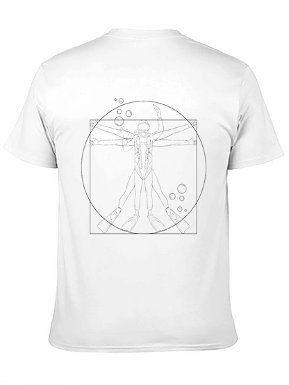 Vitruvian Man Graphic Tee - Black