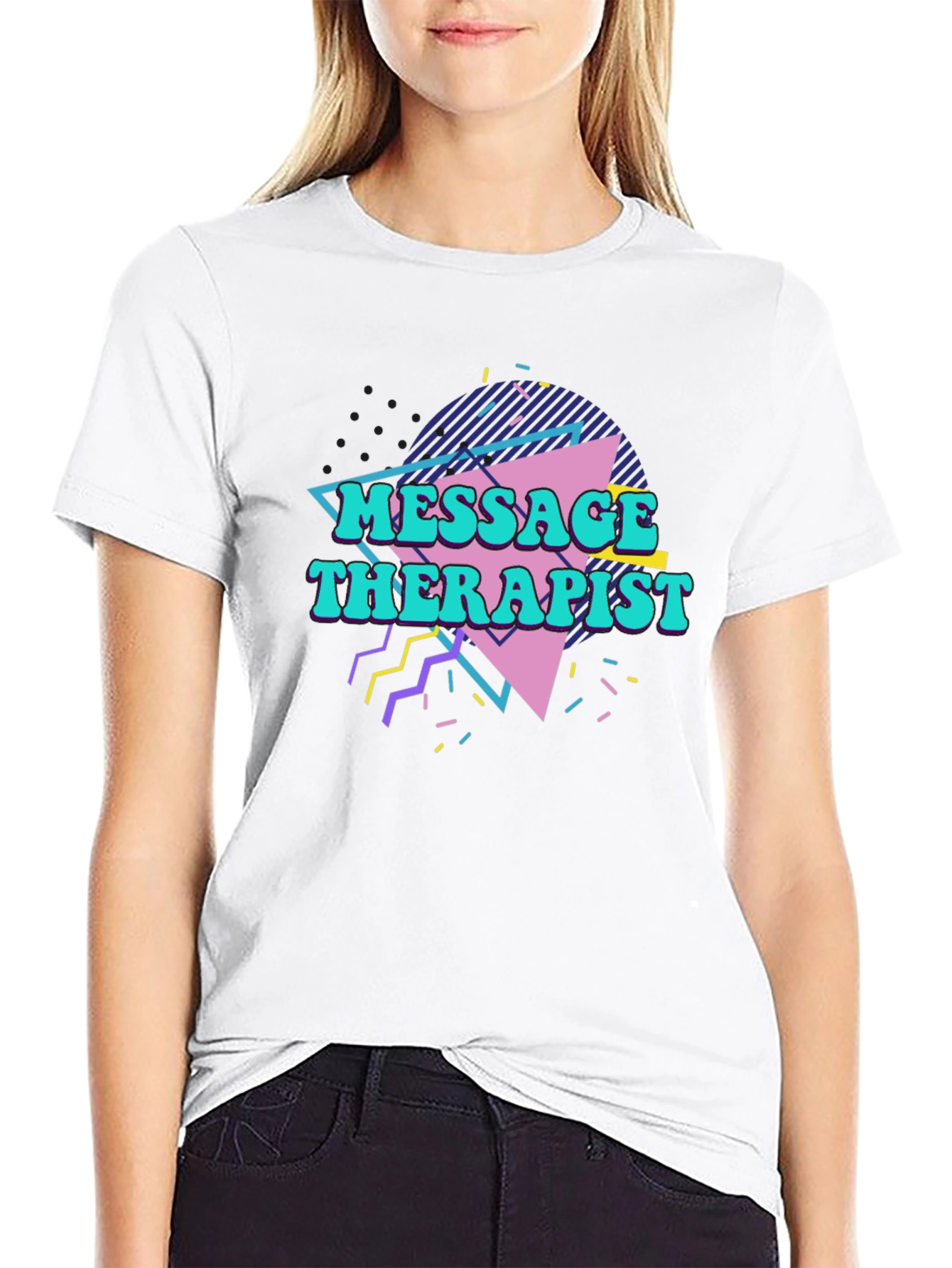 Retro Massage Therapist Graphic T-Shirt