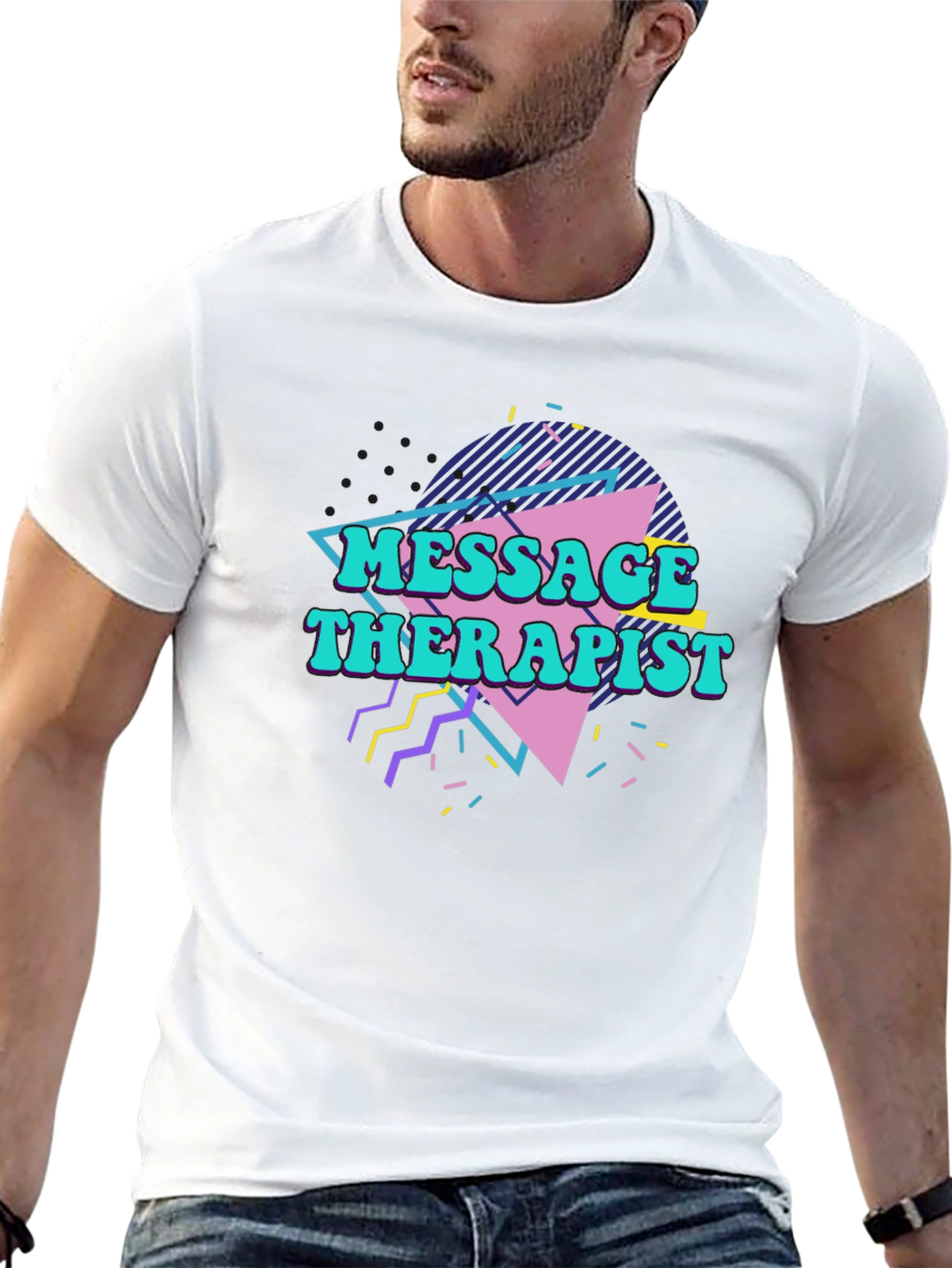 Retro Massage Therapist Graphic T-Shirt