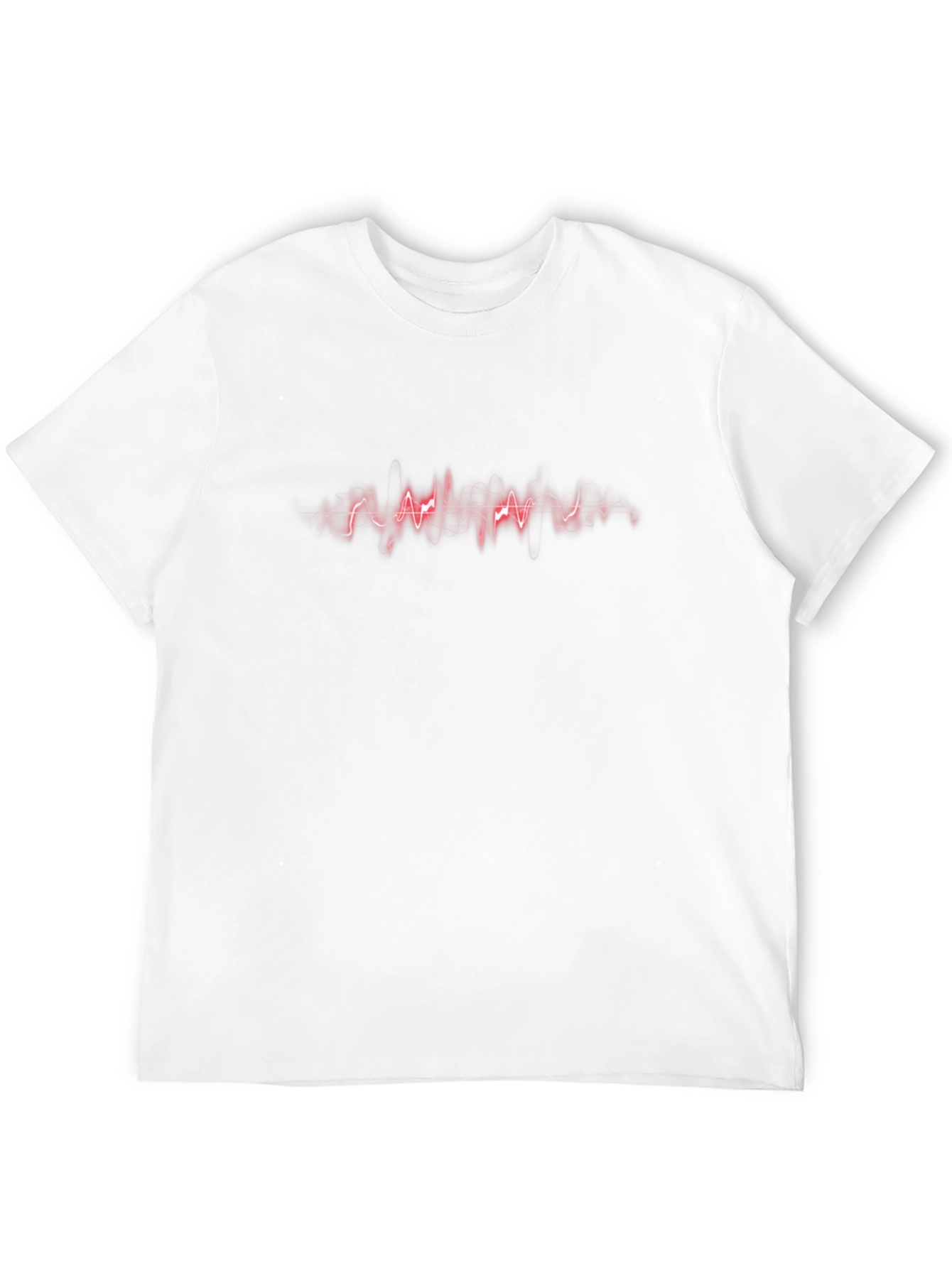 Red Soundwave Graphic Black T-Shirt