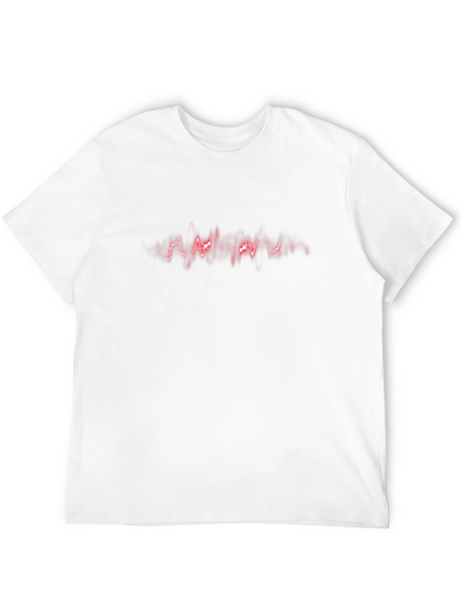 Red Soundwave Graphic Black T-Shirt