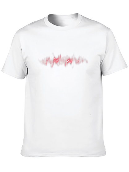 Red Soundwave Graphic Black T-Shirt