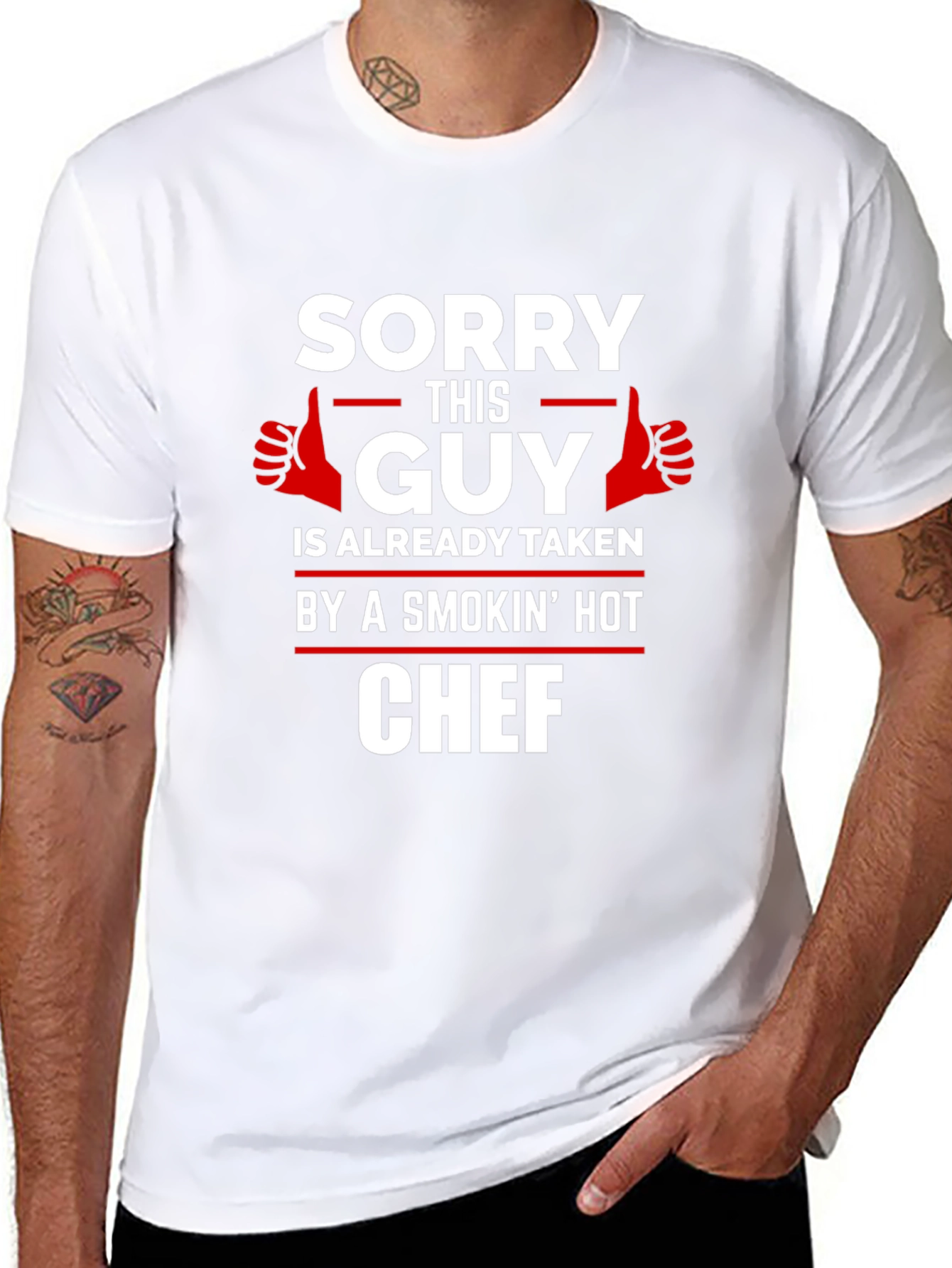 Sorry This Guy Is Taken Chef Graphic Tee