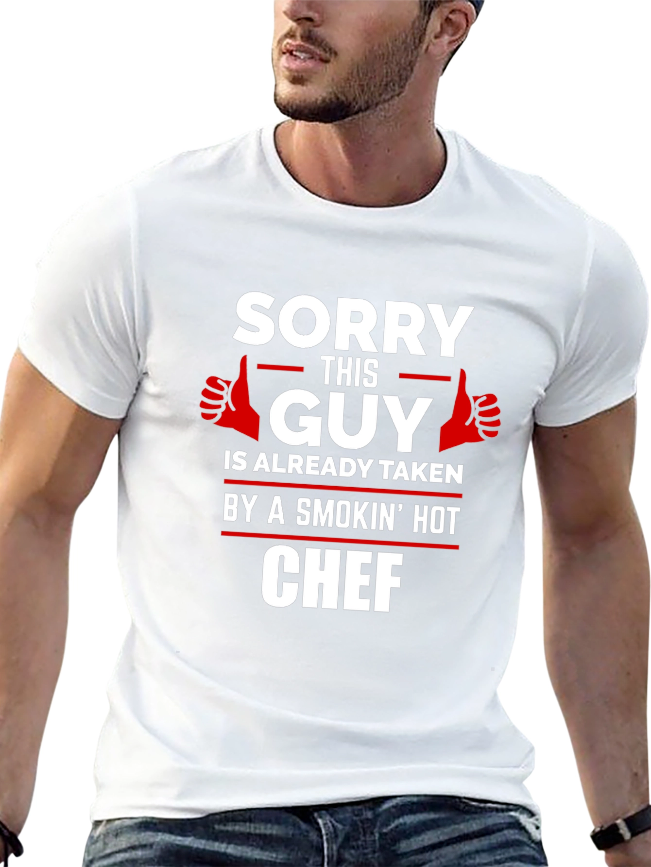 Sorry This Guy Is Taken Chef Graphic Tee