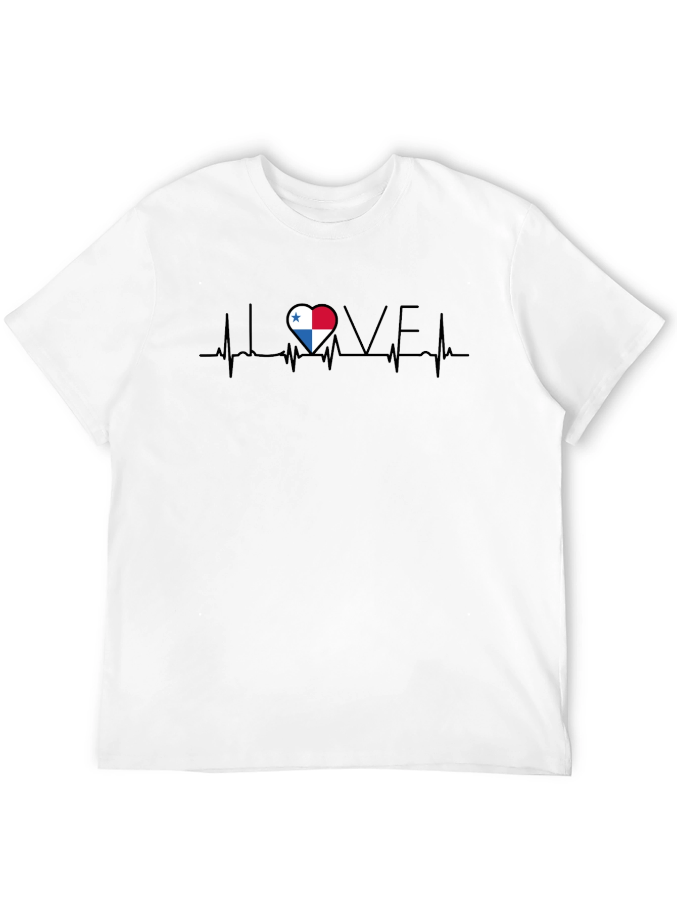 Panama Flag Heartbeat T-Shirt - Show Your Love!