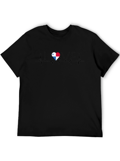 Panama Flag Heartbeat T-Shirt - Show Your Love!