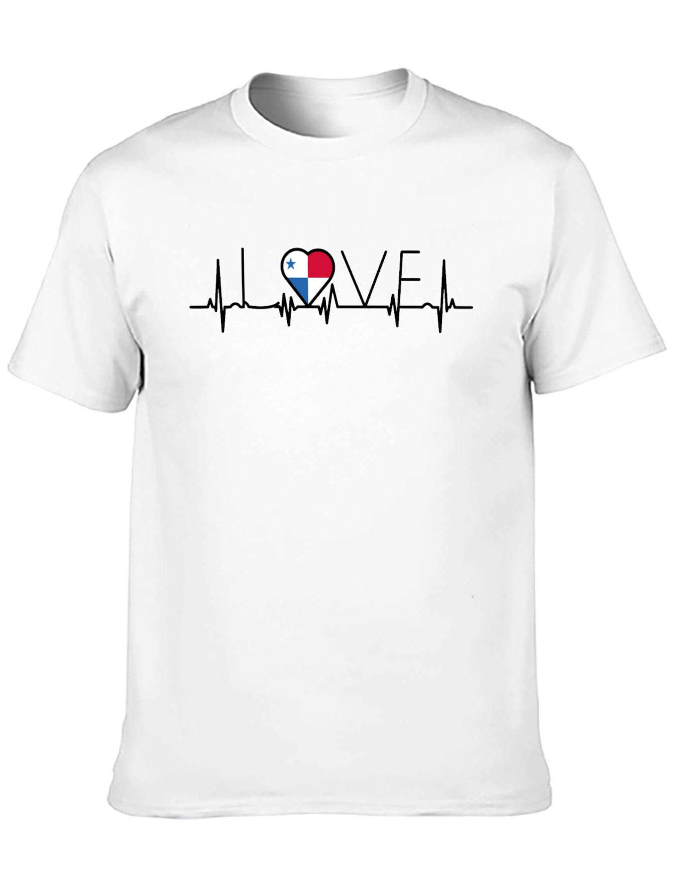 Panama Flag Heartbeat T-Shirt - Show Your Love!