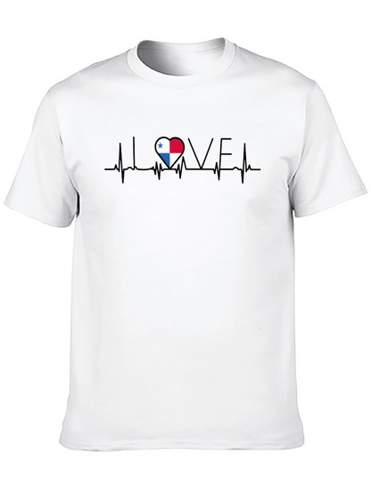 Panama Flag Heartbeat T-Shirt - Show Your Love!