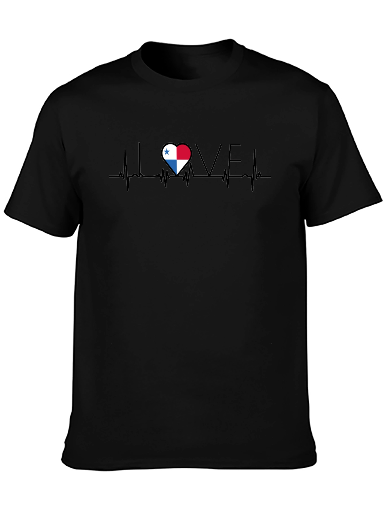 Panama Flag Heartbeat T-Shirt - Show Your Love!