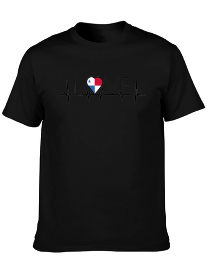 Panama Flag Heartbeat T-Shirt - Show Your Love!