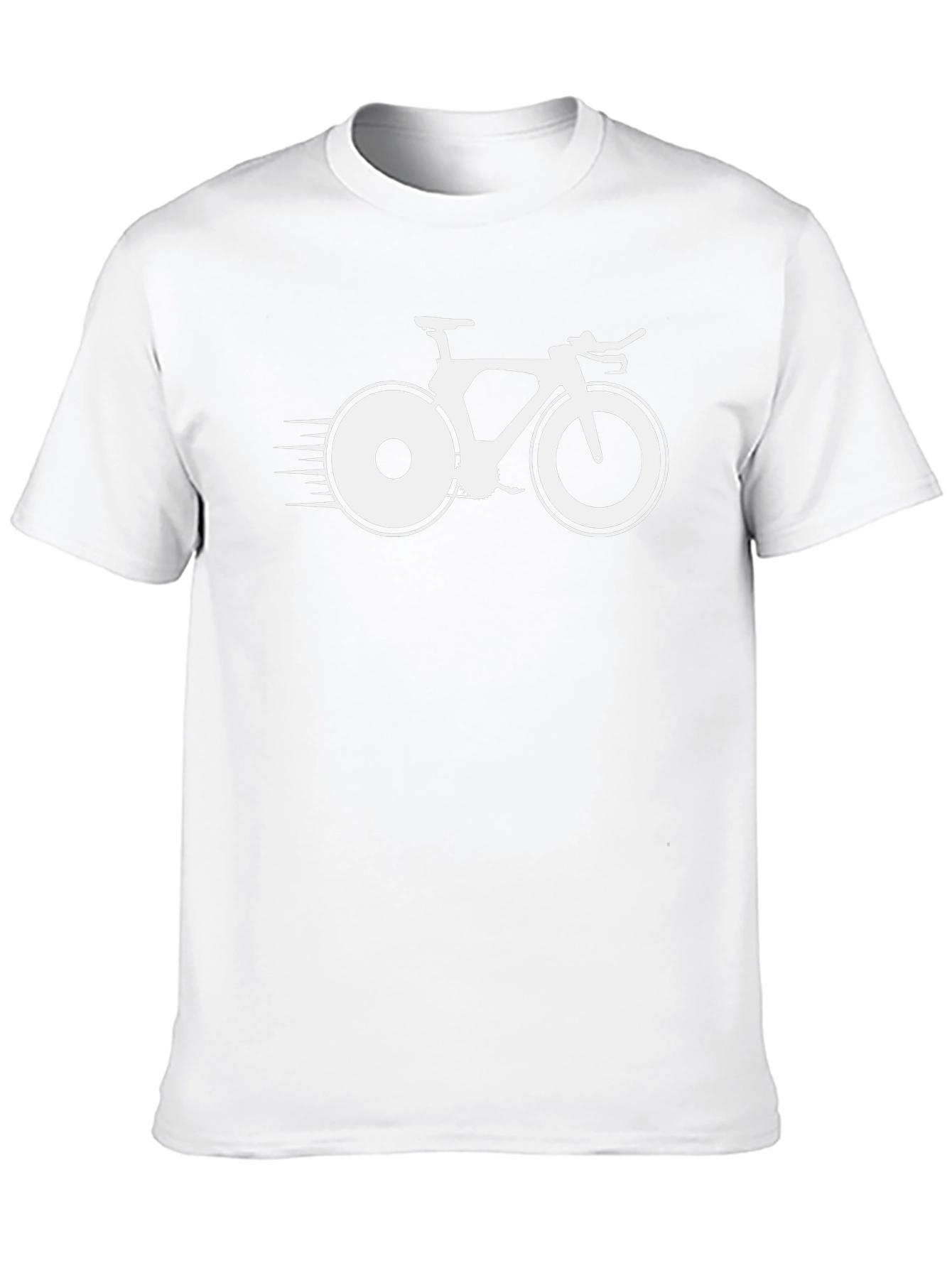 Mens Black T-Shirt with Bicycle Graphic