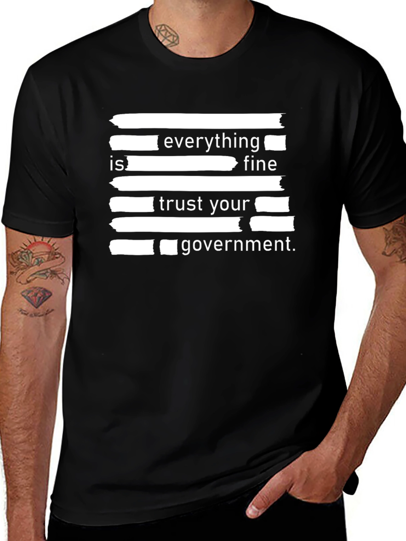 Everything Is Fine Slogan T-Shirt
