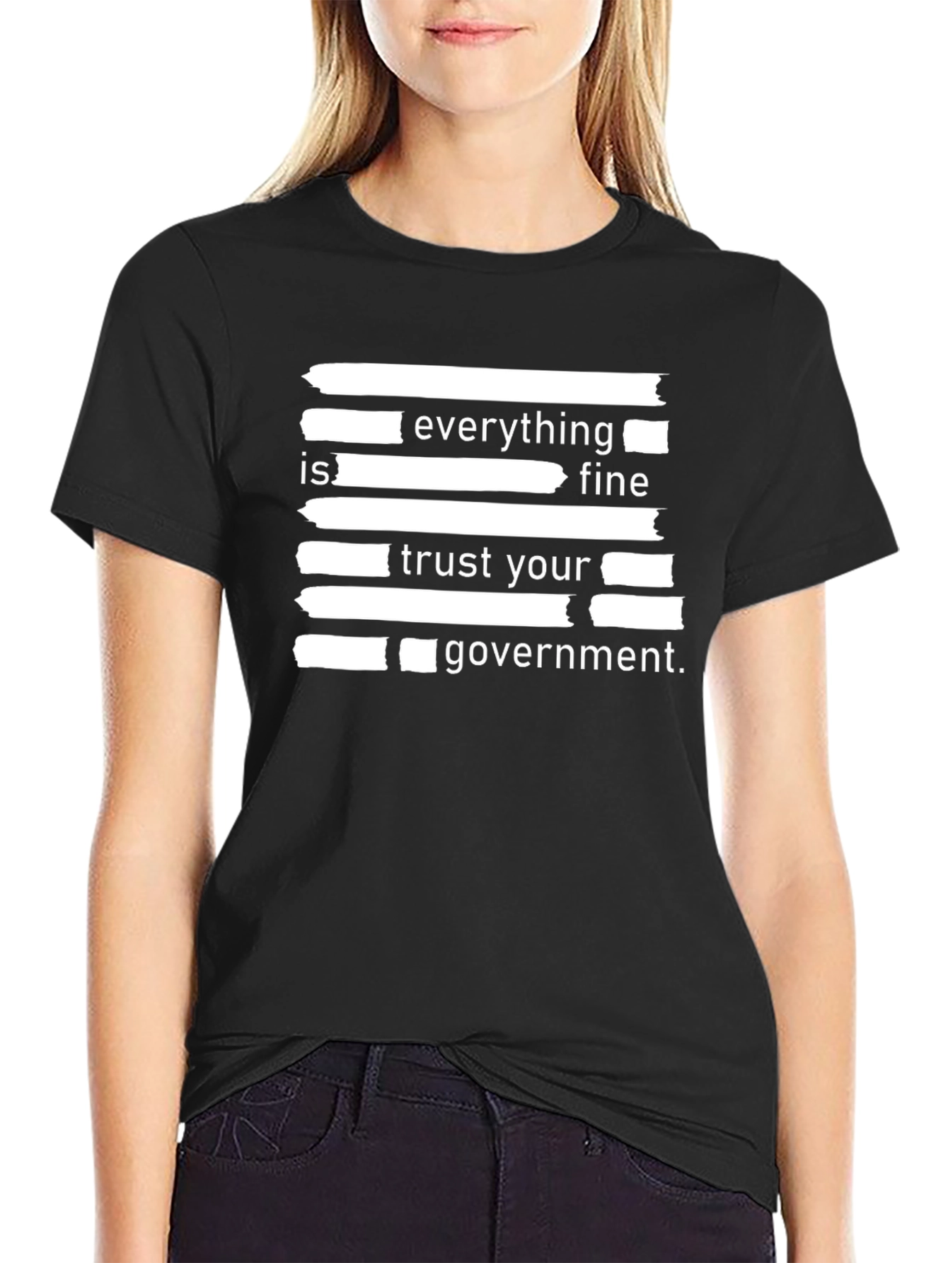 Everything Is Fine Slogan T-Shirt