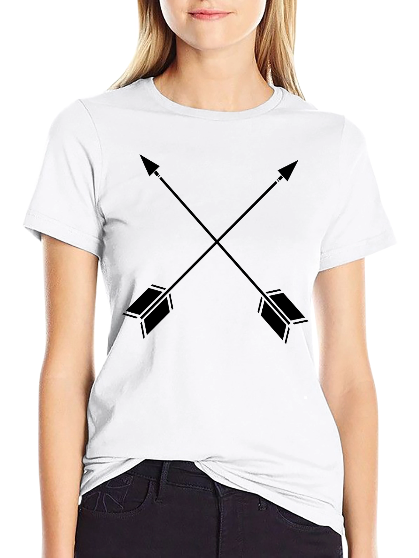 Crossed Arrows Graphic Tee - Black