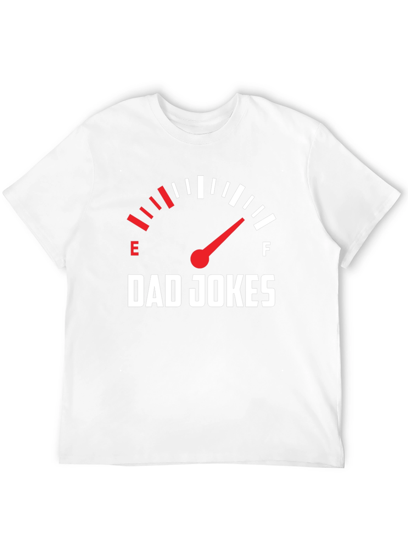 Dad Jokes Fuel Gauge Graphic Tee - Black Cotton