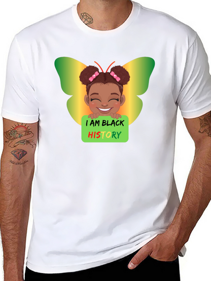 Black History Butterfly Girl T-Shirt