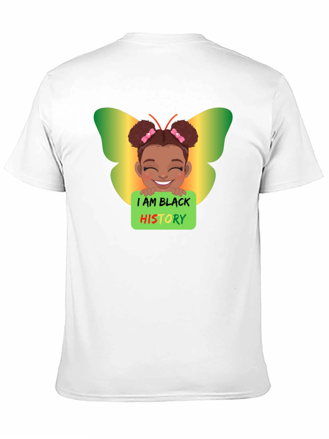 Black History Butterfly Girl T-Shirt