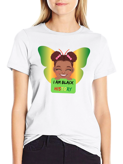 Black History Butterfly Girl T-Shirt