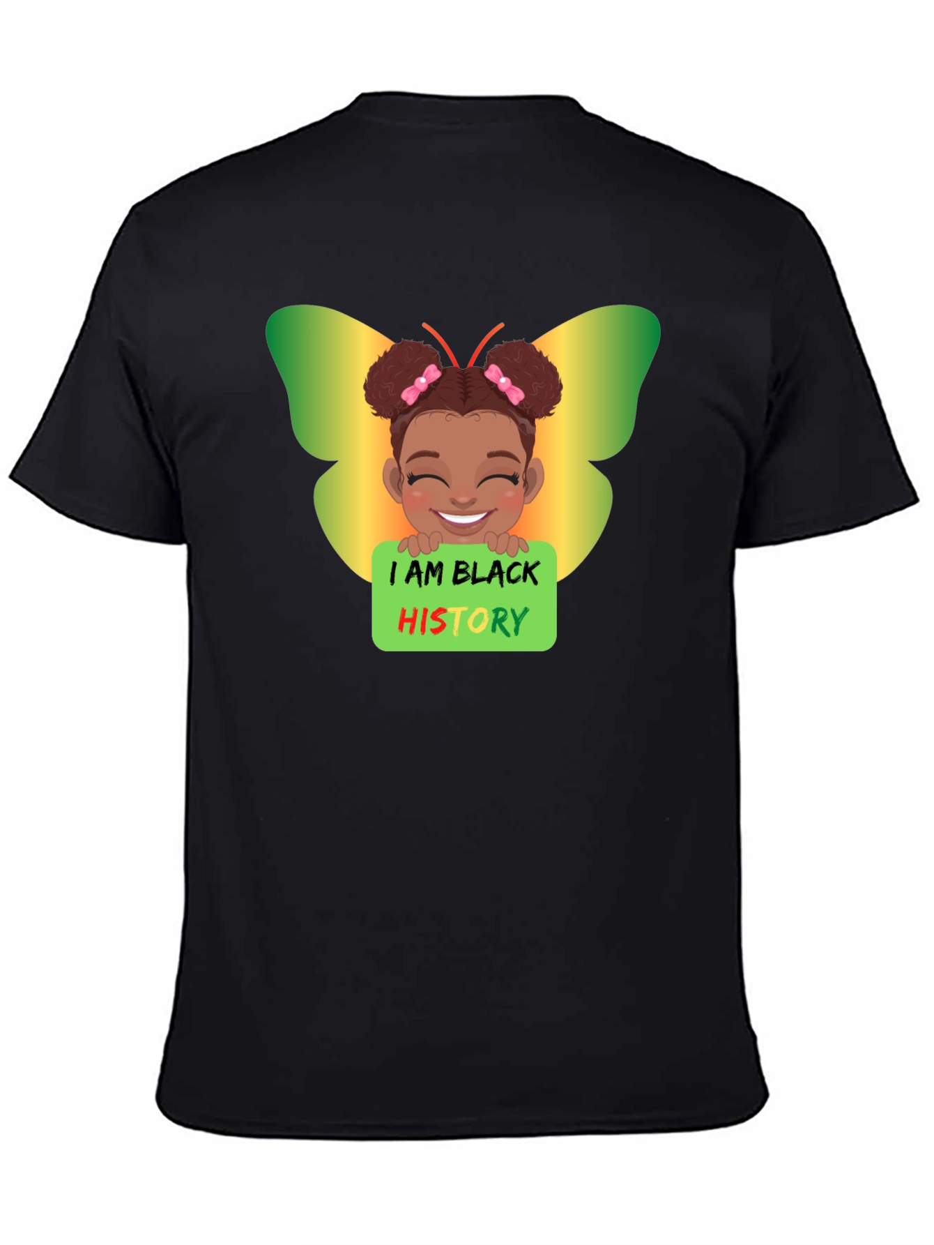 Black History Butterfly Girl T-Shirt