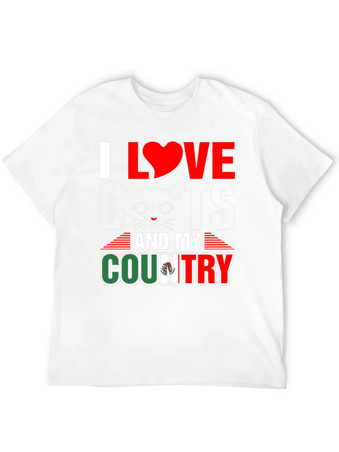 I Love Cats and My Country Graphic T-Shirt