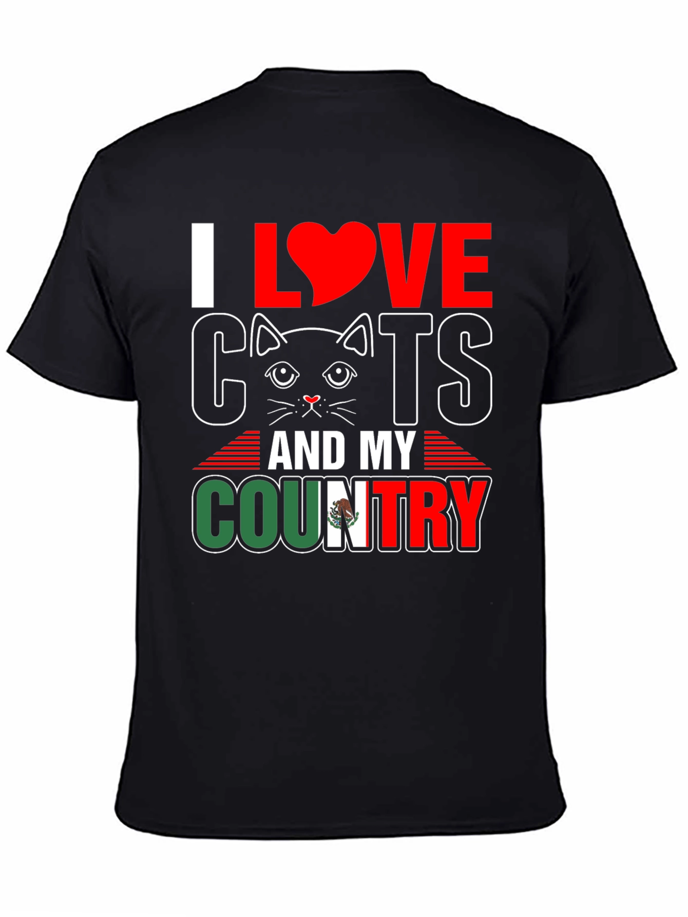 I Love Cats and My Country Graphic T-Shirt